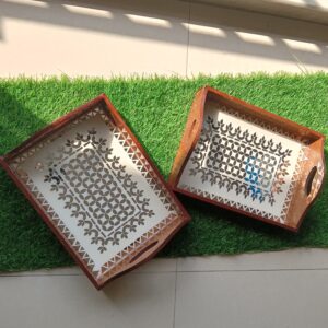 Rectangle Flat Tray (hiral kaki)